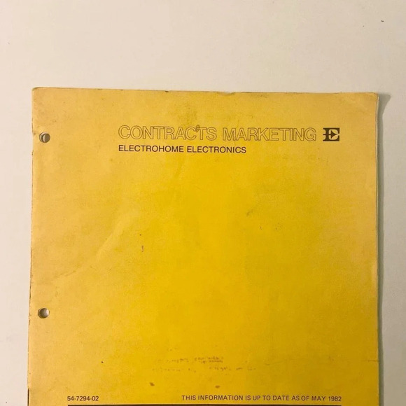 Vintage 1982 Service Manual Electohome G07  19 Inch RGB Colour Monitor Damaged - Picture 3 of 16